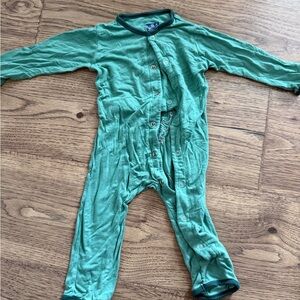 Kickee Pants Teal Green Long-Sleeve Snap One-Piece Footie